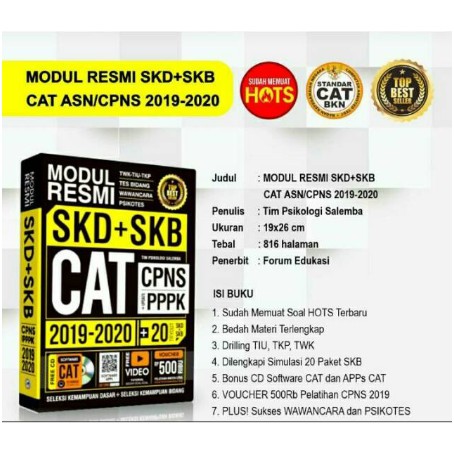 Original Buku Cpns Modul Resmi Skd Skb Cat Asn Cpns 2019 2020 Terbaru Shopee Indonesia