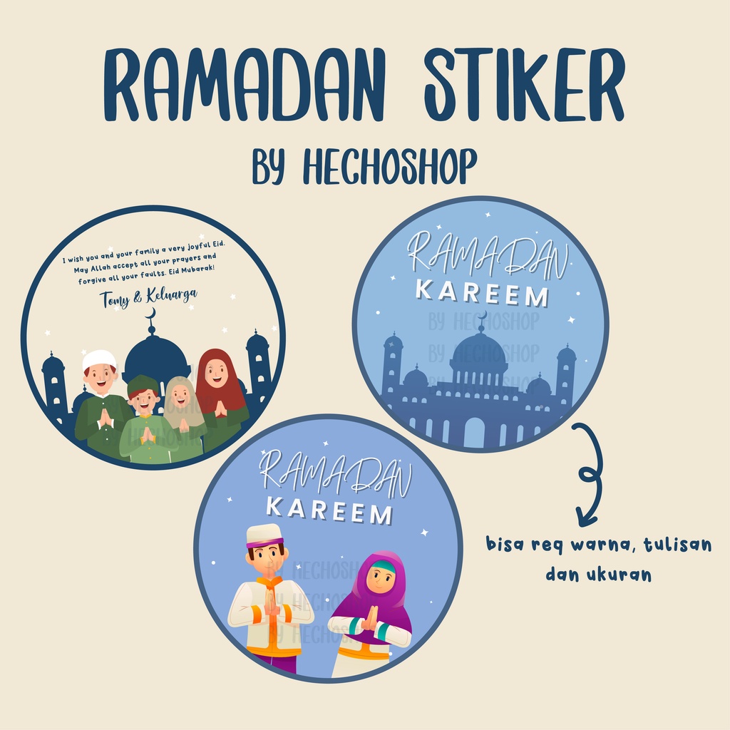 

Sticker Ramadhan / Sticker Bulat Spesial Lebaran / Idul Fitri / Eid / Ramadan Hampers
