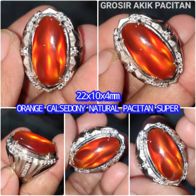 ORANGE CALSEDONY PACITAN KRISTAL MURAH