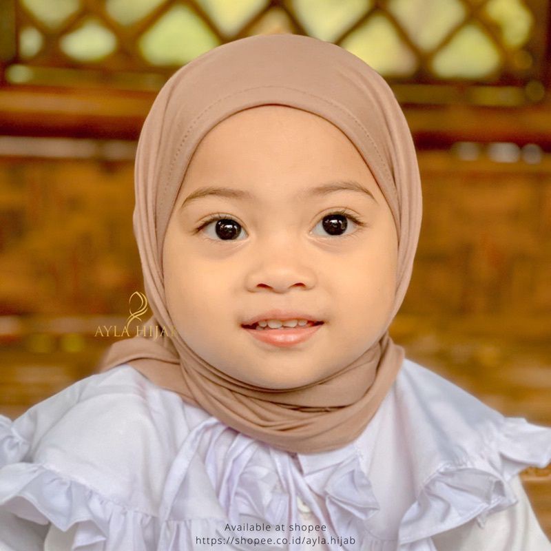 New Segitiga Instan Baby Jersey 0-1 Tahun Kerudung Instan Anak