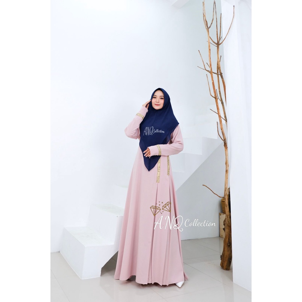 GAMIS CERUTY NATASYA BABYDOLL MIX JERSEY BORDIR TIMBUL SET khimar SYARI NAZRA SERUTI