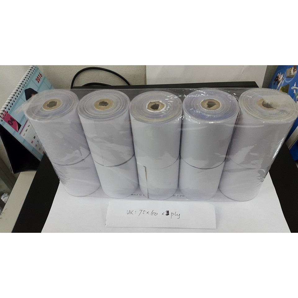 

KERTAS STRUK HVS 3PLY 75x60 PRINTER DOT MATRIX (PUTIH, KUNING, MERAH)