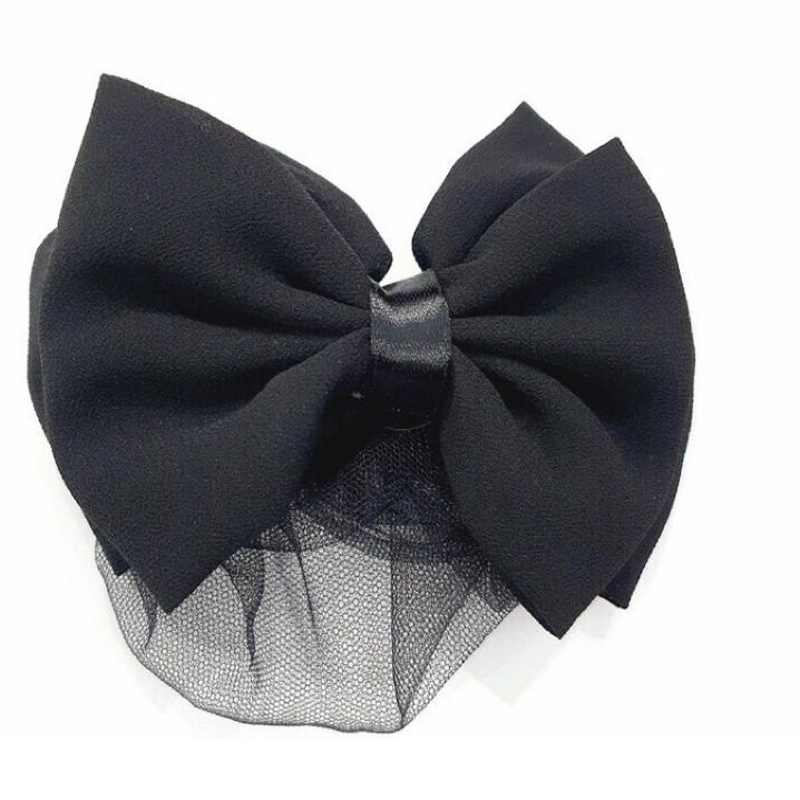 ♦ harnet pita besar/harnet hitam/jepit harnet/harnet pita murah/fashion wanita/hairnet ..