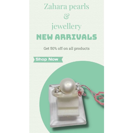 Cincin perak murni |Cincin Perak Mutiara airtawar |Original Silver | 100% Perak Murni