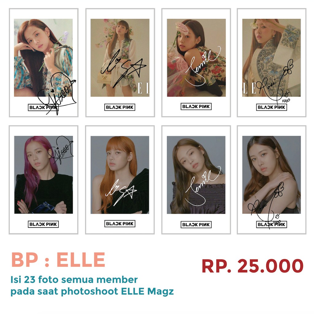 POLAROID SIGNATURE SET KPOP BLACKPINK Shopee Indonesia