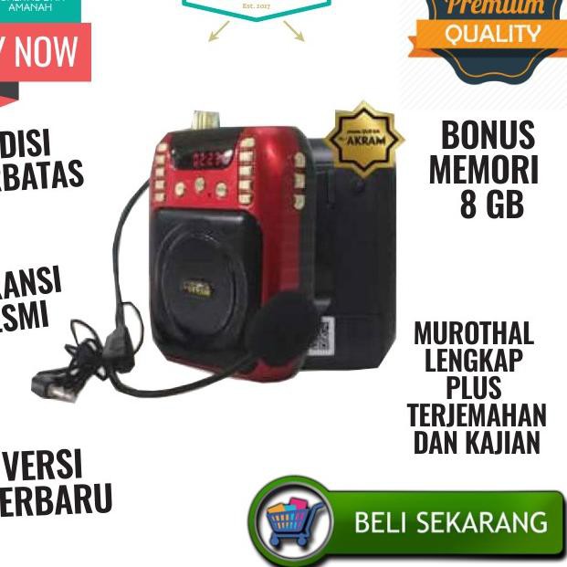 Rekomendasi Speaker Speker murottal Al Quran alquran portable bluetooth Asli Original AL Akram Ultim