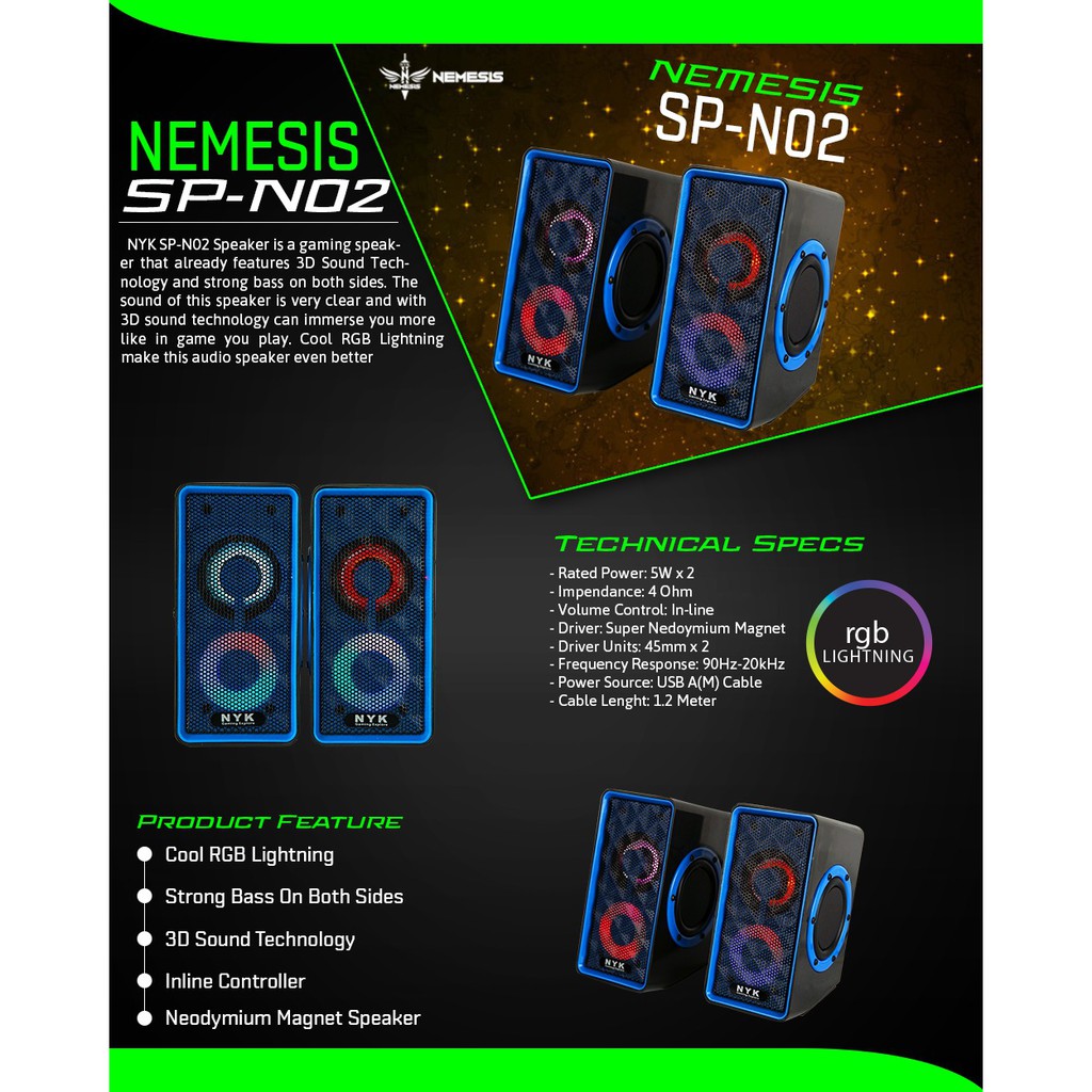 Speaker Gaming NYK SP N02