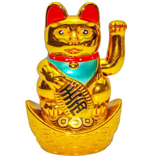 kucing rejeki /kucinghoki/ lucky cat yuanbao 17.5cm