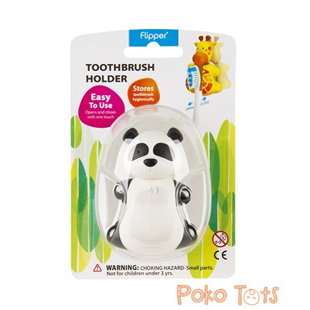 Flipper Toothbrush Holder Fun Animal Panda Tempat Sikat Gigi Anak