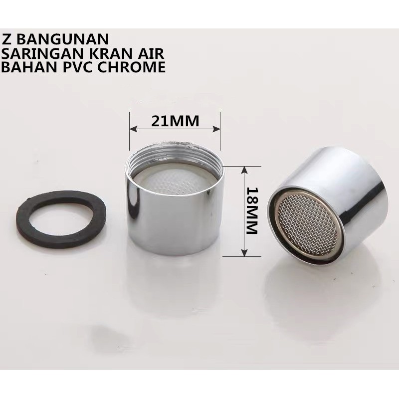 SARINGAN KERAN AIR SPAREPART PVC CHROM KILAP