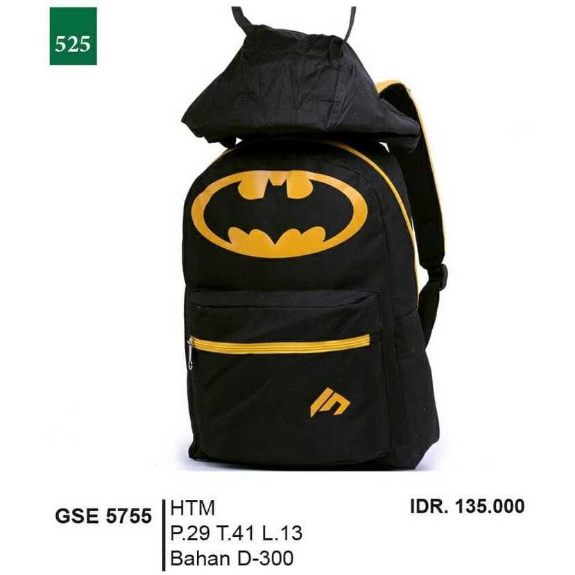 tas sekolah batman hodie garsel