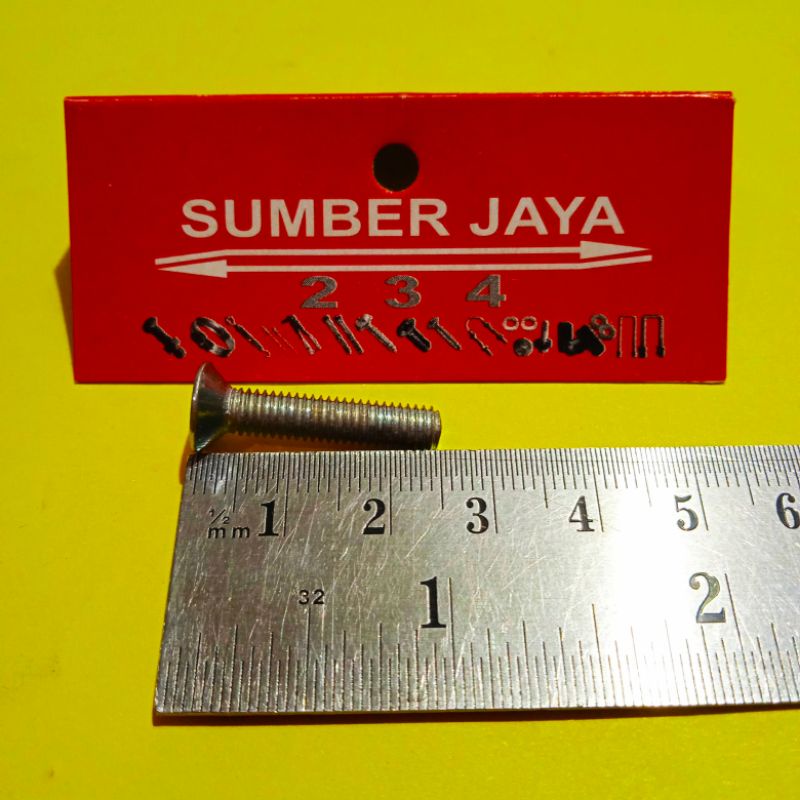 baut JF 5 x 25 putih / skrup 5 x 25  TERMURAH