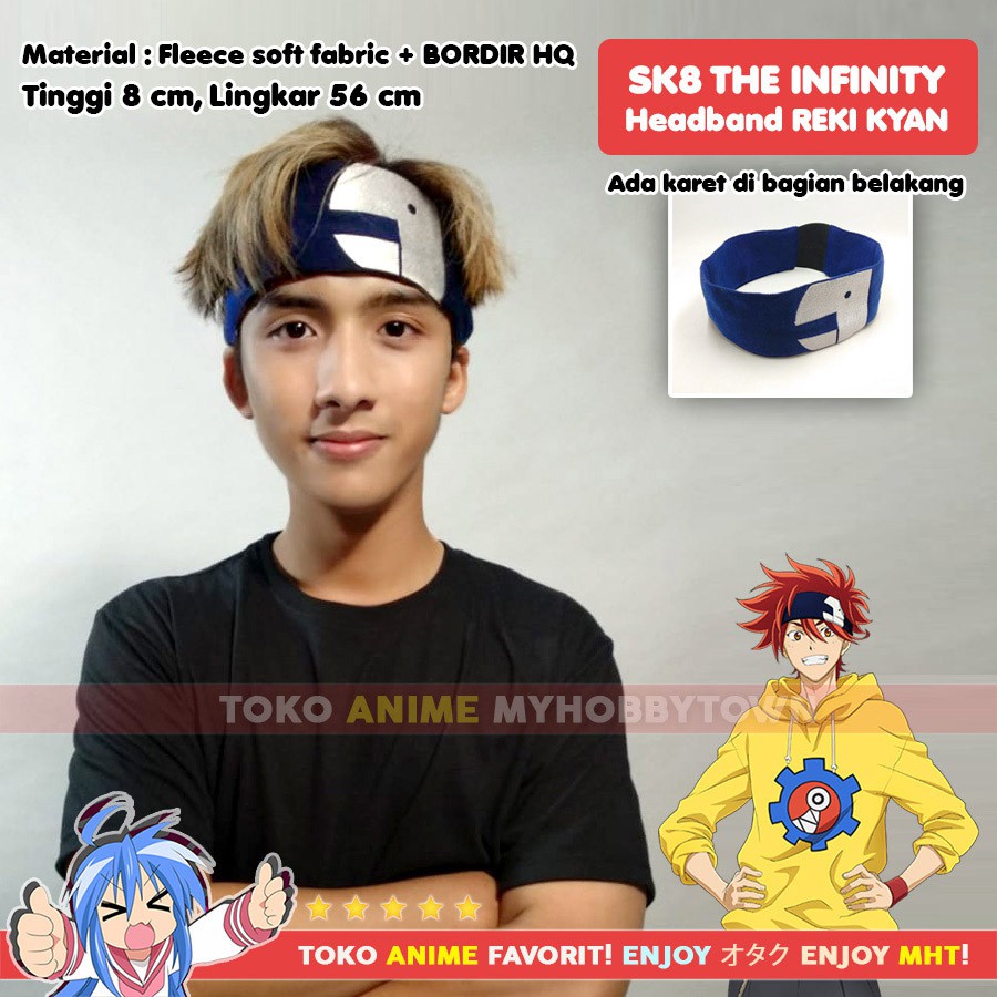 Ikat Kepala Headband Reki Kyan Anime Sk8 The Infinity Cosplay