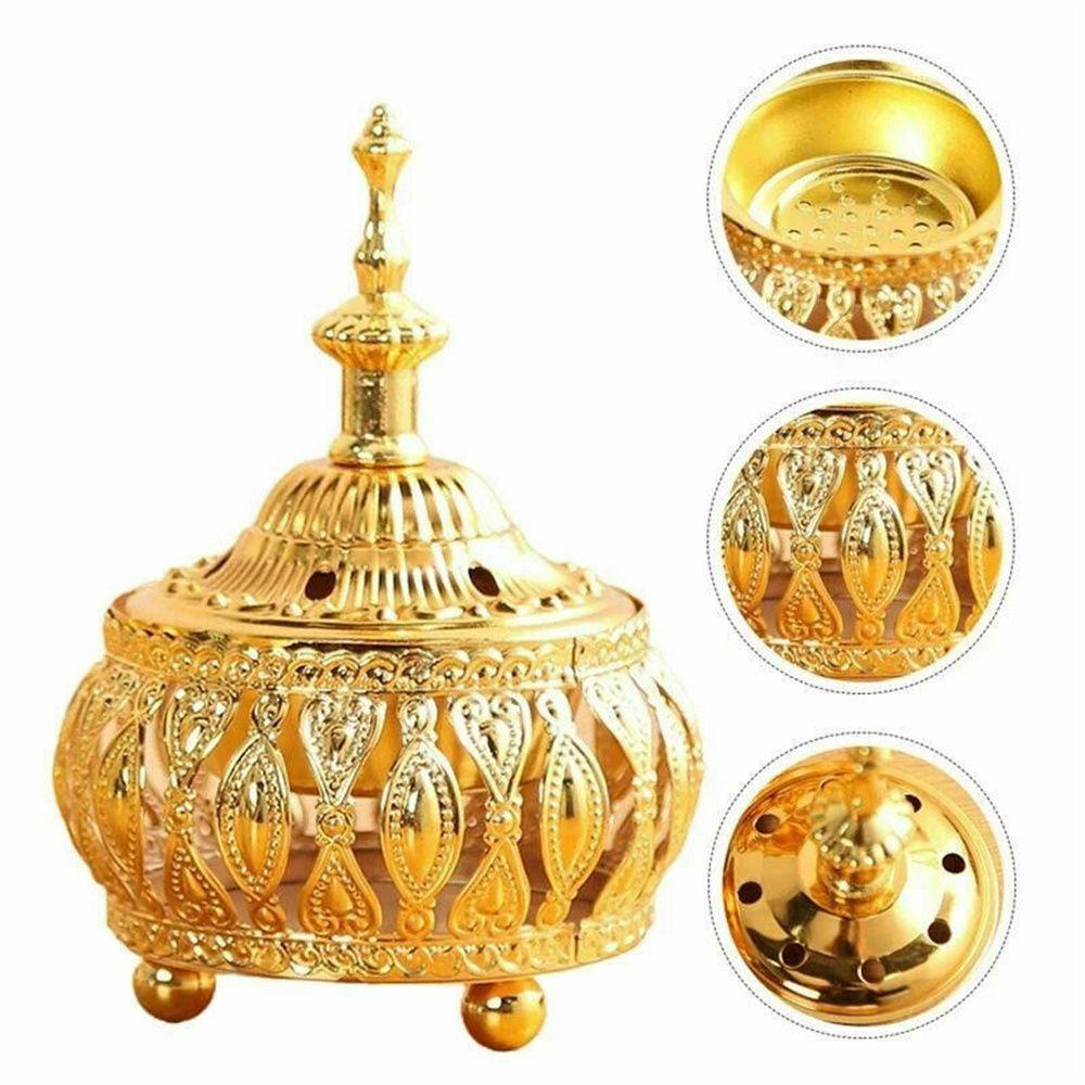 Solighter Arabian Incense Burner Emas Cendana Kerajinan furnishing Rumah Diffuser Craft Dekorasi