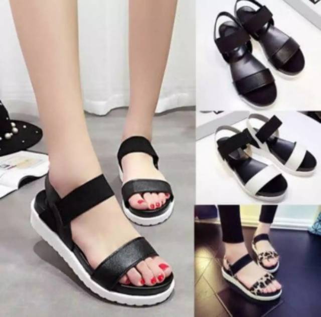 YUKI_MODE EL89 sandal docmart sandal wedges wanita korean strap