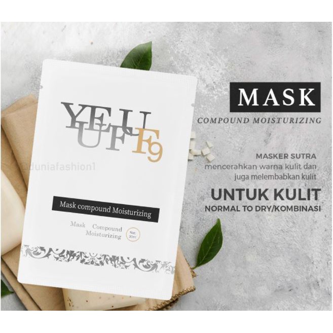 ☘️Yuri Kosmetik☘️ ORI YUEFU F9 Mask Compound Moisturizing masker wajah premium 1 pc