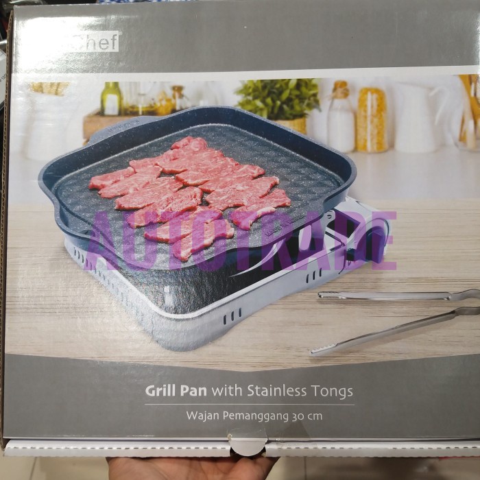 Krischef Wajan Pemanggang 32 Cm Square Grill Pan Alas Panggang Bbq
