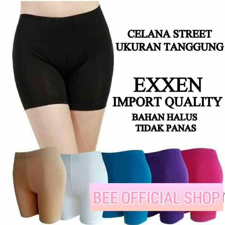 BEE - Celana Street Pendek Wanita Tanggung Warna Cewe Exxen Tanggung