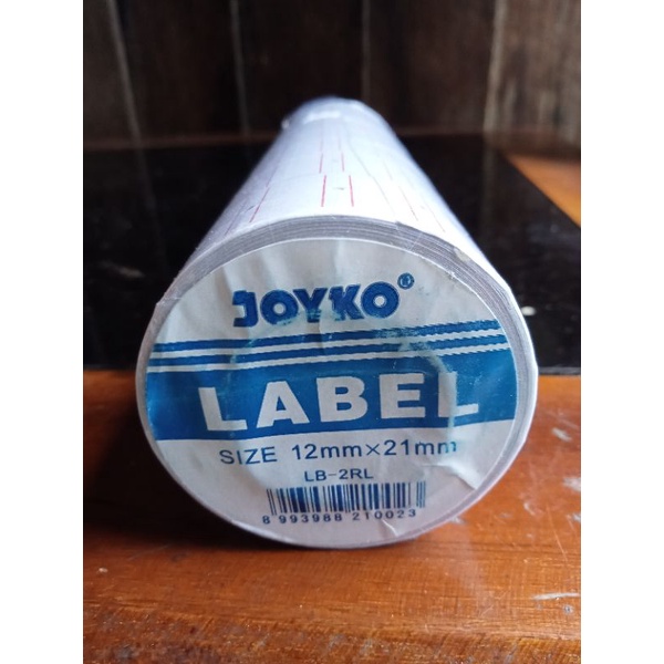 Kertas Label Harga / Price Label Roll Joyko 1 Baris Warna Putih LB-2RL Samarinda