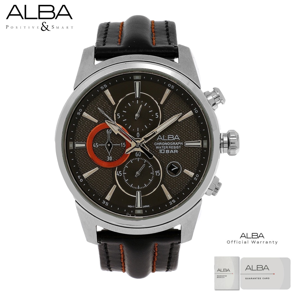 Alba Pria AM3457 Jam Tangan Pria Alba AM3457X1 Leather Strap