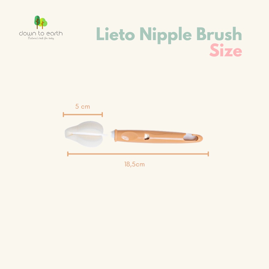 DOWN TO EARTH NIPPLE BRUSH LIETO Sikat Cuci Botol