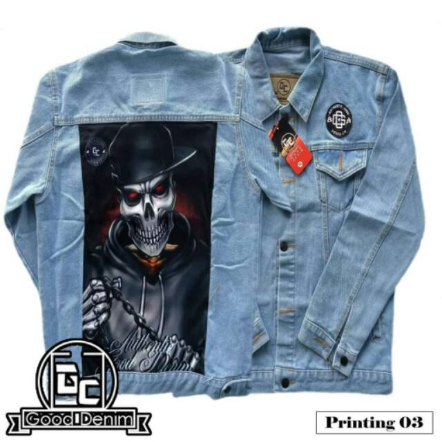 Jaket Jeans Printing Zombie Bioblitz