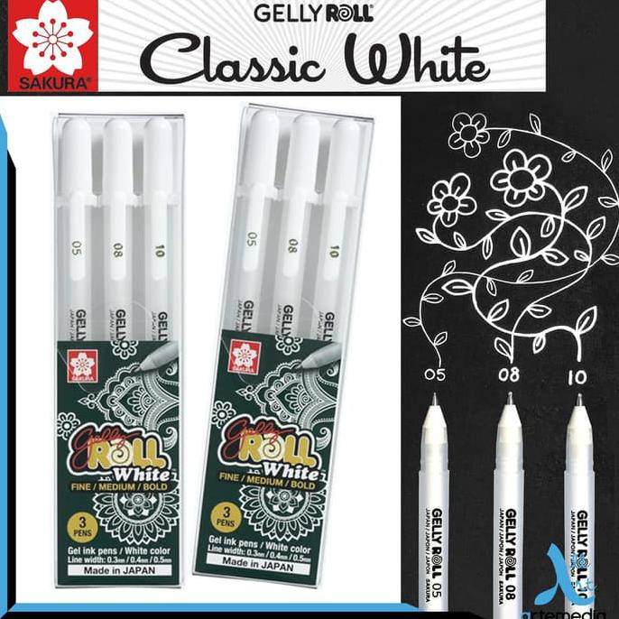 

Sakura Gelly Roll Pen Set 3 - White MURAH