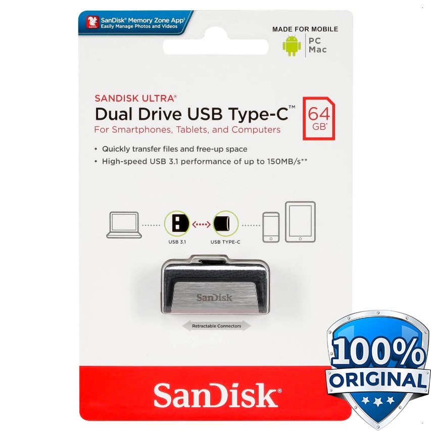 SANDISK Ultra Dual Drive USB Type-C 64GB SDDDC2-064G-G46