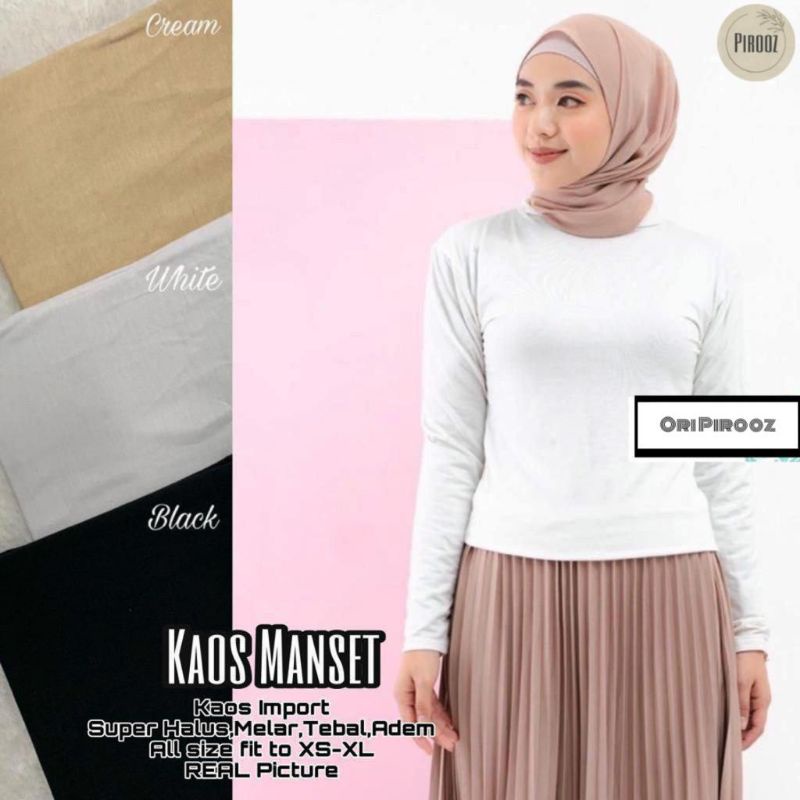 Atasan Manset Spandek Turtleneck Standar dan Jumbo