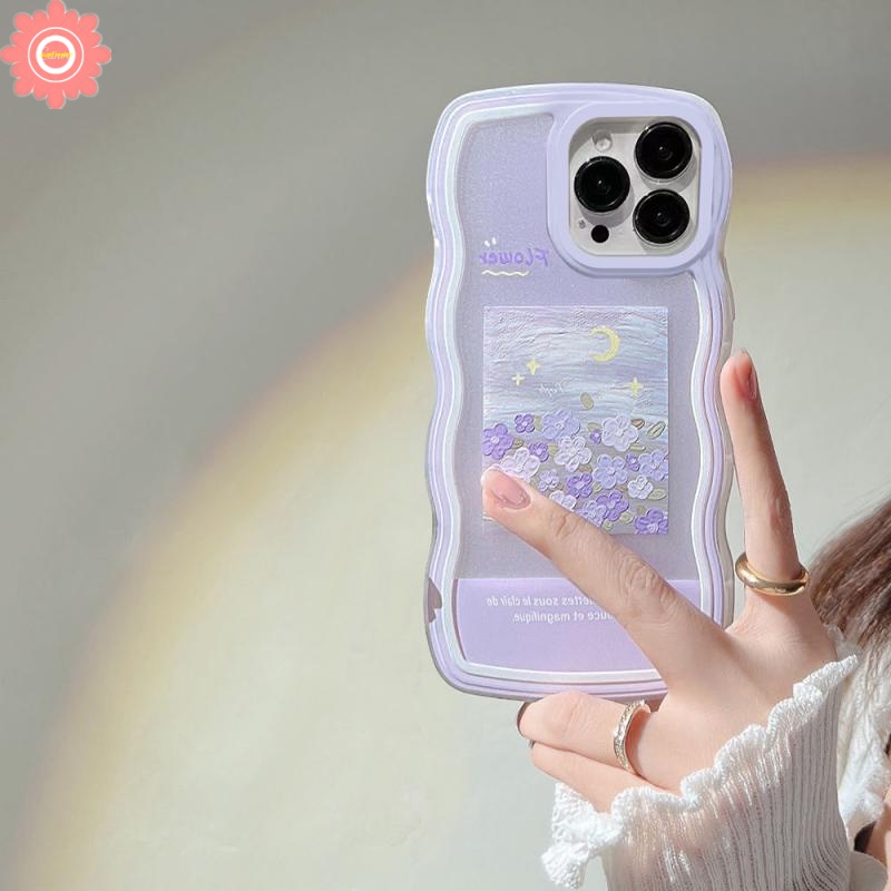 Case Bunga Ungu Lukisan Cat Minyak Untuk Samsung A14 A04 A04S A32 A03S A03 A04E A20 A30 A20S A53 A33 A23 A02S A22 A51 A11 A31 A21S A13 A12 A50 A50S A52 A52S A30S M12 Soft Full Case