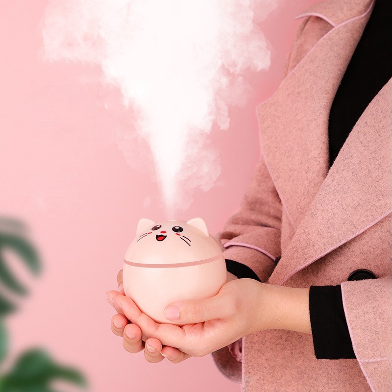 YGS - Humidifier 300ML Purifier Diffuser Portable Bentuk Kucing Terapkan ke Essential oil Aromaterapi-1