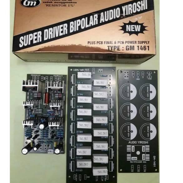 Terbaru!! Satu set Kit driver power yiroshi plus pcb final AUDIO YIROSHI GM1461 power mono