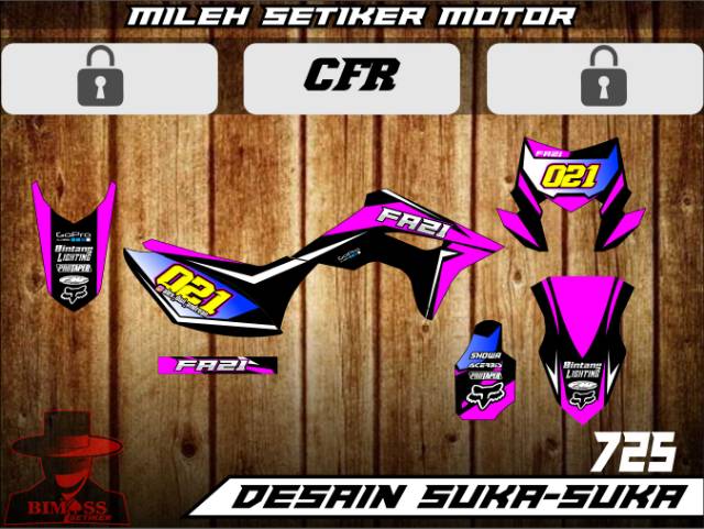 Decal stiker motor crf