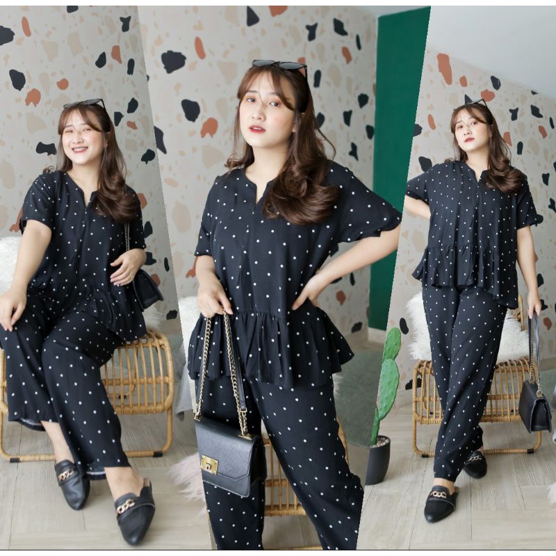 ONE SET PAJAMAS REMPEL LENGAN PENDEK/PIYAMA REMPEL BUSUI /LD 120 (all size)/BAHAN KATUN-NADINE SET