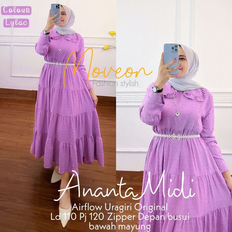 ANANTA MIDI Gamis Airflow Cringle Import