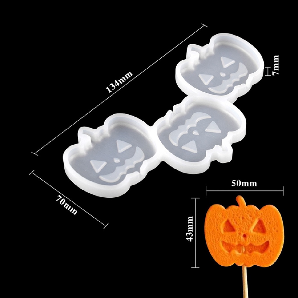 # Alat Rumah Tangga # Cetakan Coklat / Lollipop / Kue Handmade Diy Bentuk Labu Halloween Bahan Silikon