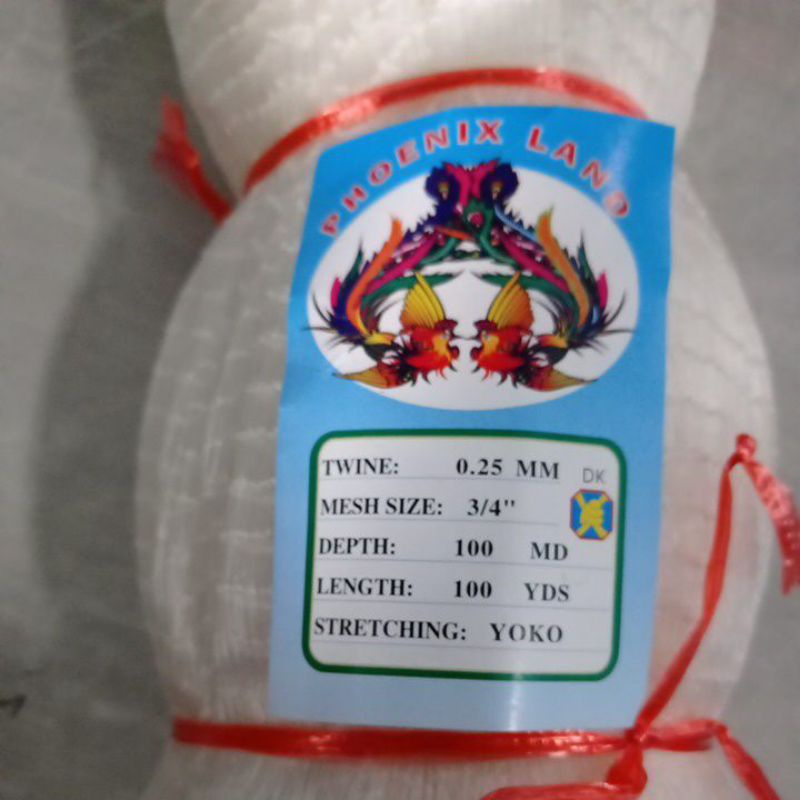 Jaring ikan 3/4 inchi 0.25 100md/100yds jaring bahan jala jaring ikan kecil jaring pukat jaring baha