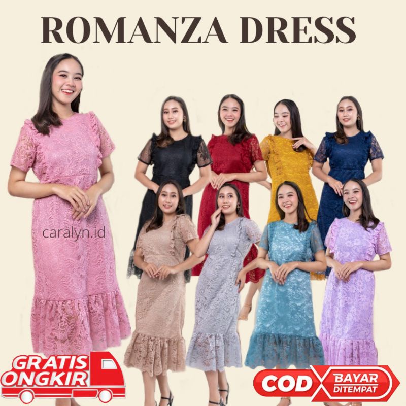 DRESS KOREA BRUKAT KONDANGAN TERBARU 2022 WANITA TERBARU ROMANZA