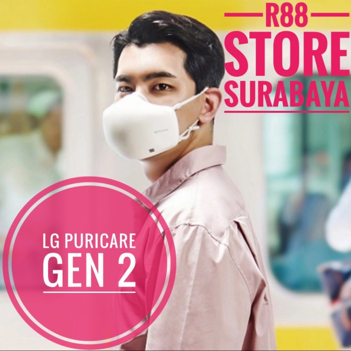 Ready - Lg Puricare Gen 2 Wearable Air Purifier Mask / Masker Lg Ap551Awfa