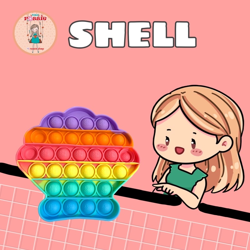 READY!READY! Fidget Pop It Rainbow Lengkap Murah/Mainan Sensorik Pereda Stres/Pop It Viral-Shell