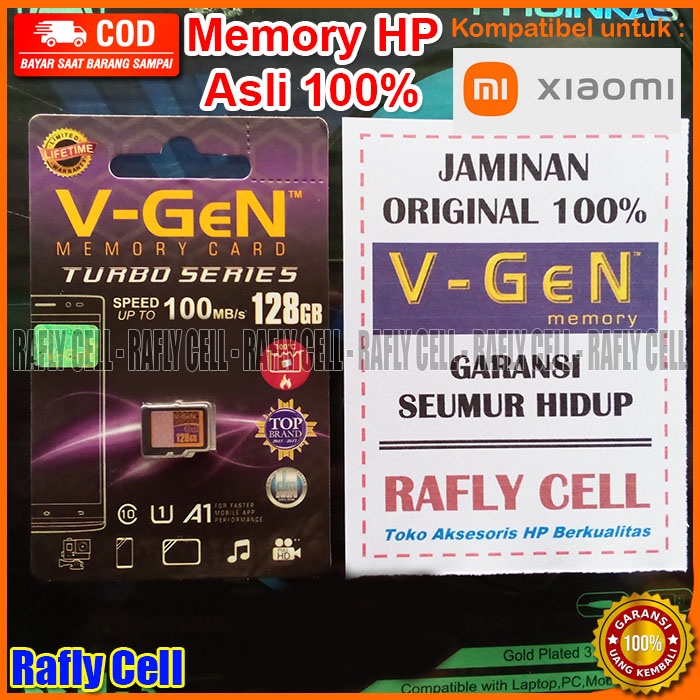 Memori ASLI Vgen Original Buat HP Xiaomi Redmi 12 11 10 A1 10A 10C 3 4 5 6 7 8 9 Mi 5A 6A 7A 8A 9A 9