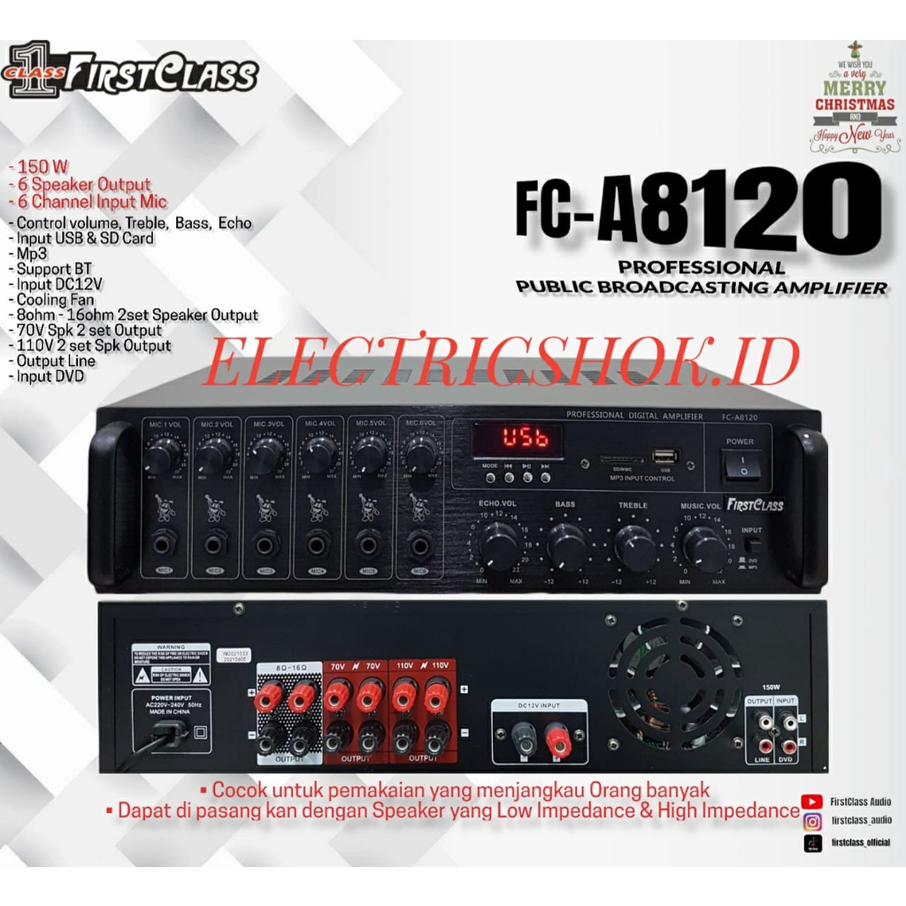 AMPLIFIER KARAOKE FIRSTCLASS FC A8120 / FIRST CLASS FCA8120 / FCA 8120