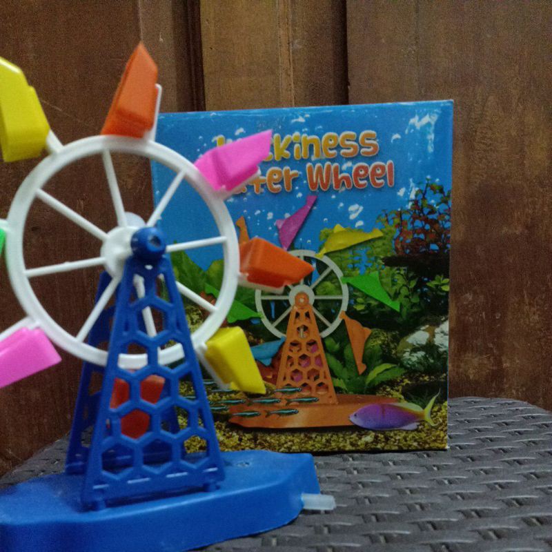 Hiasan Aquarium Kincir Air Water Wheel Mainan Aerator