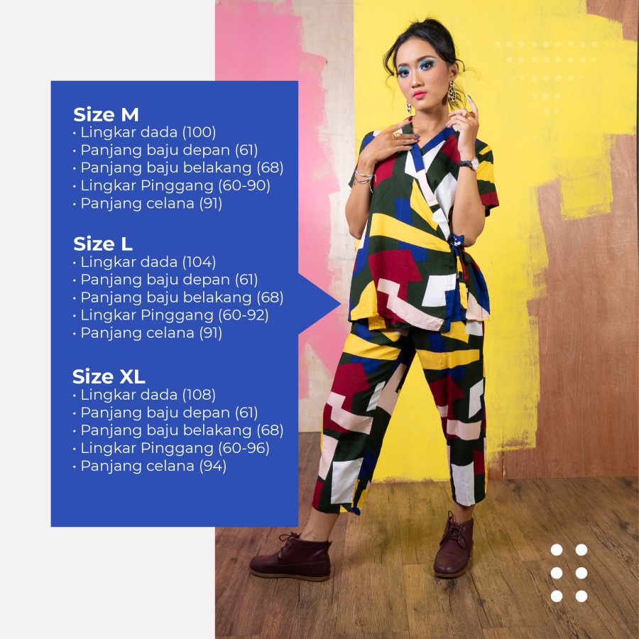 NAYM KIMONO COLORFUL ABSTRACT SET