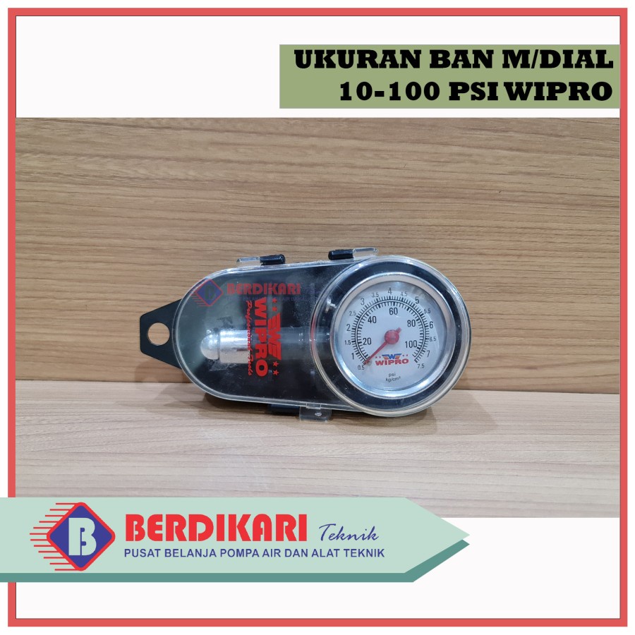 Ukuran Ban Model Dial 10-100 Psi - Wipro WP 105