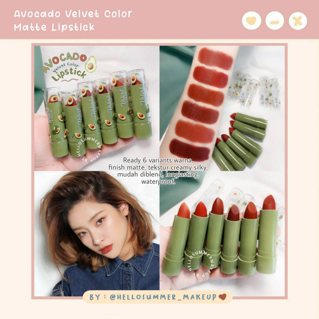 𝐌𝐀𝐓𝐓𝐄 𝐋𝐈𝐏𝐒𝐓𝐈𝐂𝐊 - Avocado Super Velvet Color Matte Lipstick