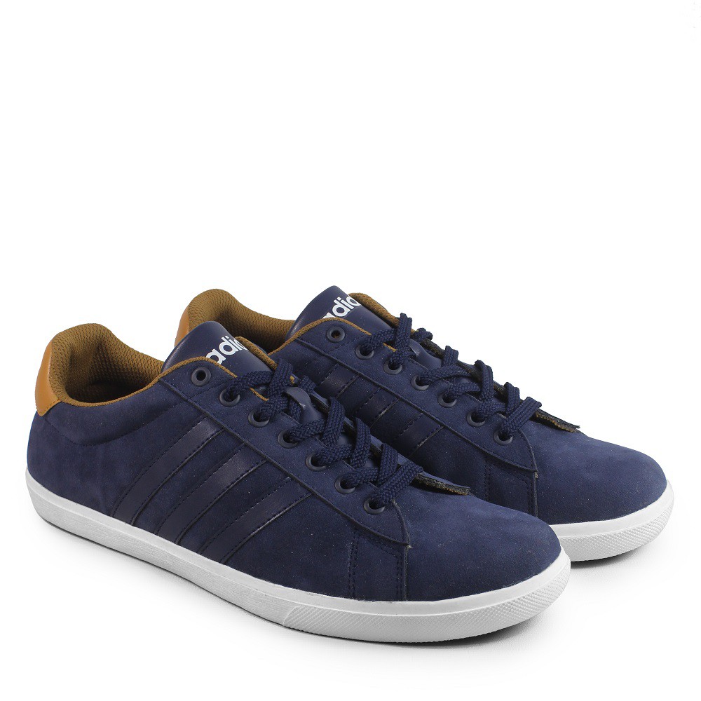 MS Shoes - TERBARU - Sneakers Pria Adidas Vluc Derby Navy Sepatu Murah Keren Sekolah Santai Kuliah