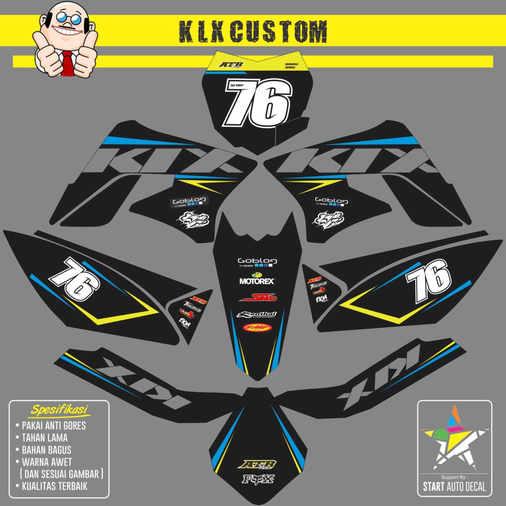 Stiker Dekal klx Sticker Decal Full Body