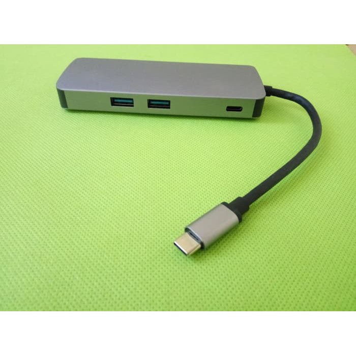 Type C to VGA HDMI USB CardReader Lan 8 in 1 by Lexcron