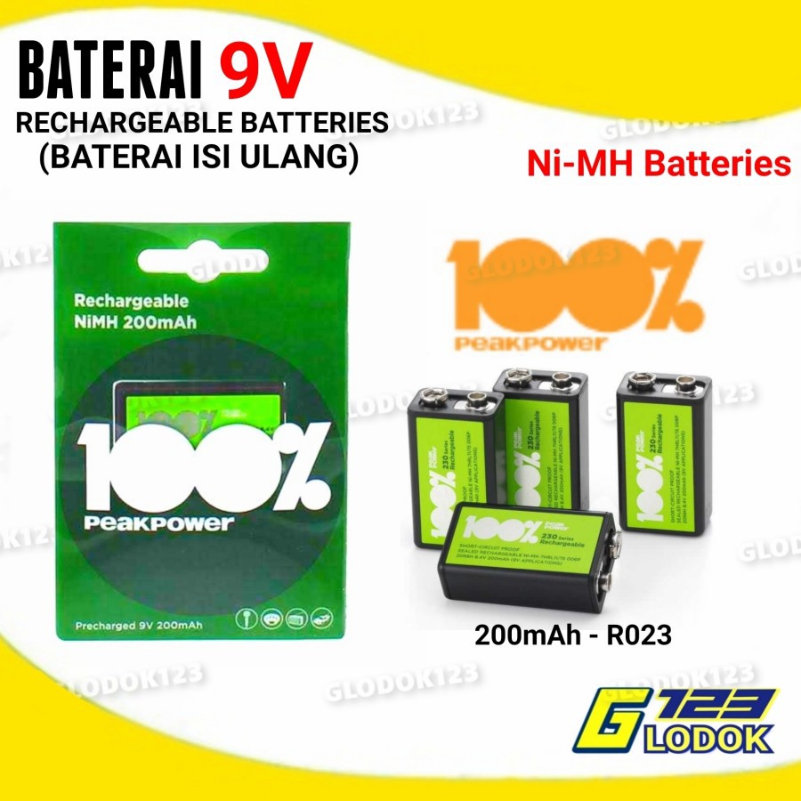 Baterai Kotak Batre Cas Isi Ulang 9V Mainan Remote Wireless Mic